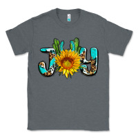 Charcoal Heather joy with sunflower and cactus ado Classic Tee - AdoDesignShop