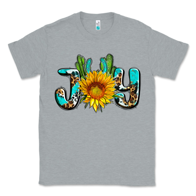 Joy With Sunflower And Cactus Ado Classic Tee by AdoDesignShop | Teevron