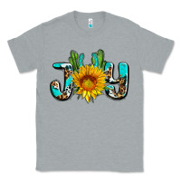 Heather Grey joy with sunflower and cactus ado Classic Tee - AdoDesignShop
