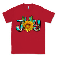 Red joy with sunflower and cactus ado Classic Tee - AdoDesignShop