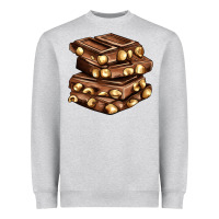Heather Grey nut and chocolate Heavyweight Sweatshirt - AdoDesignShop