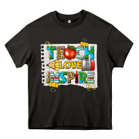 Asphalt teach love inspire Heavy Core Tee - texasbilliewilder