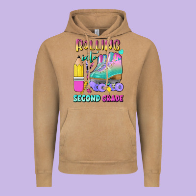 Rolling Into Second Grade Vintage Hoodie Designed By Bundleandbundleshop