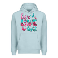 Blue Mist live love fight breast cancer Premium Hoodie - texasbilliewilder