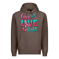 Coffee live love fight breast cancer Premium Hoodie - texasbilliewilder