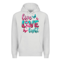 Dove Grey live love fight breast cancer Premium Hoodie - texasbilliewilder