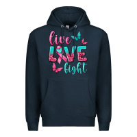 Navy live love fight breast cancer Premium Hoodie - texasbilliewilder