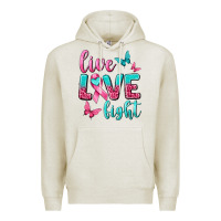 Oatmeal Heather live love fight breast cancer Premium Hoodie - texasbilliewilder
