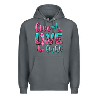Rock live love fight breast cancer Premium Hoodie - texasbilliewilder