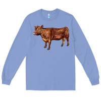 Colony Blue red angus cow Long Sleeve Tee - LillyAllenDesigns