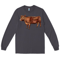 Smoke red angus cow Long Sleeve Tee - LillyAllenDesigns