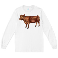 White red angus cow Long Sleeve Tee - LillyAllenDesigns
