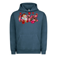 Pigment Midnight Navy Love Valentine's Day Urban Hoodie - HowdyJamesFarm