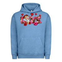 Pigment Pebble Blue Love Valentine's Day Urban Hoodie - HowdyJamesFarm