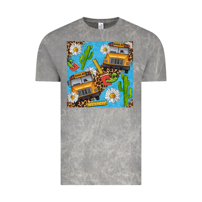 School Bus Seamless Pattern Vintage Tee by BundleAndBundleShop | Teevron