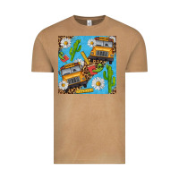 Vintage Camel school bus seamless pattern Vintage Tee - BundleAndBundleShop