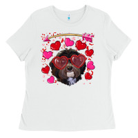 White Valentine's day havanese dog Ladies Tee - RanaPortraitStore