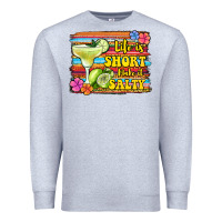 Heather Grey life is short make it salty Premium Sweatshirt - Jasminsmagicworld