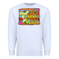 White life is short make it salty Premium Sweatshirt - Jasminsmagicworld