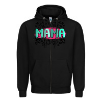 Black mama leopard Zipper Hoodie - MaliasSmallBusiness