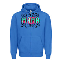 True Royal mama leopard Zipper Hoodie - MaliasSmallBusiness