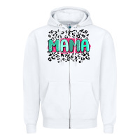 White mama leopard Zipper Hoodie - MaliasSmallBusiness