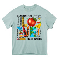 Teach Love Inspire Teacher Heavy Core Tee | Teevron