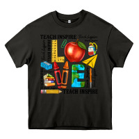 Asphalt teach love inspire teacher Heavy Core Tee - texasbilliewilder