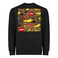 Asphalt Paver Seamless Pattern Heavyweight Sweatshirt | Teevron