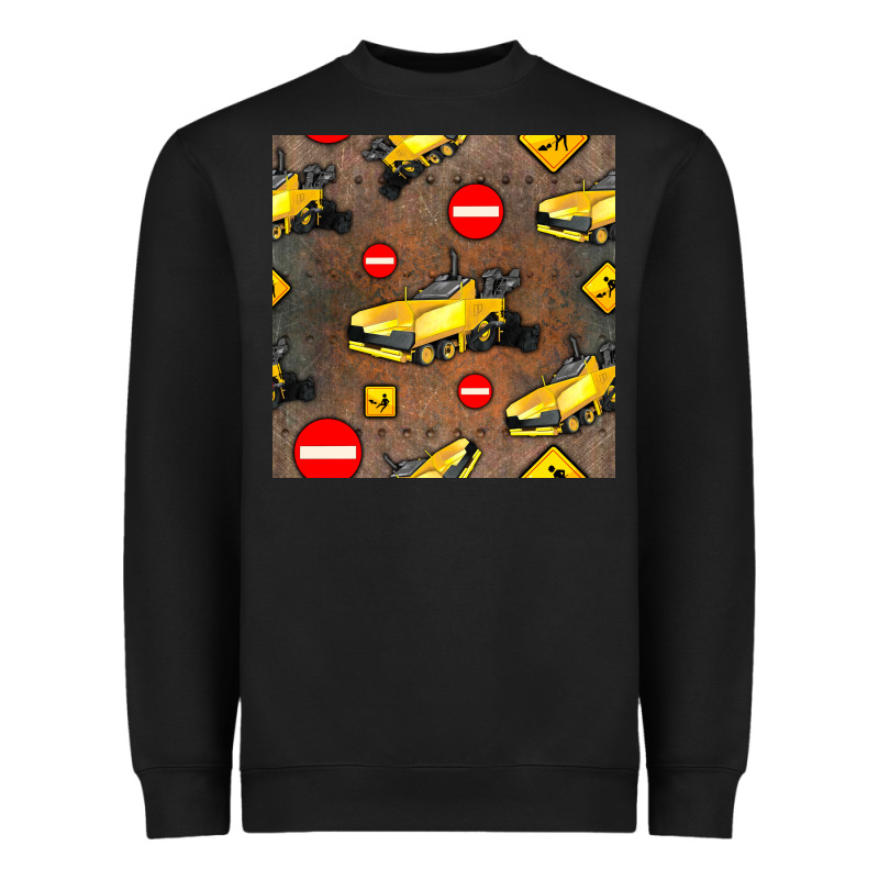 Asphalt Paver Seamless Pattern Heavyweight Sweatshirt by BundleAndBundleShop | Teevron