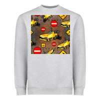 Heather Grey asphalt paver seamless pattern Heavyweight Sweatshirt - BundleAndBundleShop