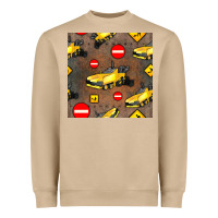 Mushroom asphalt paver seamless pattern Heavyweight Sweatshirt - BundleAndBundleShop