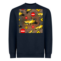 Navy asphalt paver seamless pattern Heavyweight Sweatshirt - BundleAndBundleShop