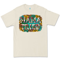 Bone western mama tried with sunflowers and gemstone Premium Tee - texasbilliewilder