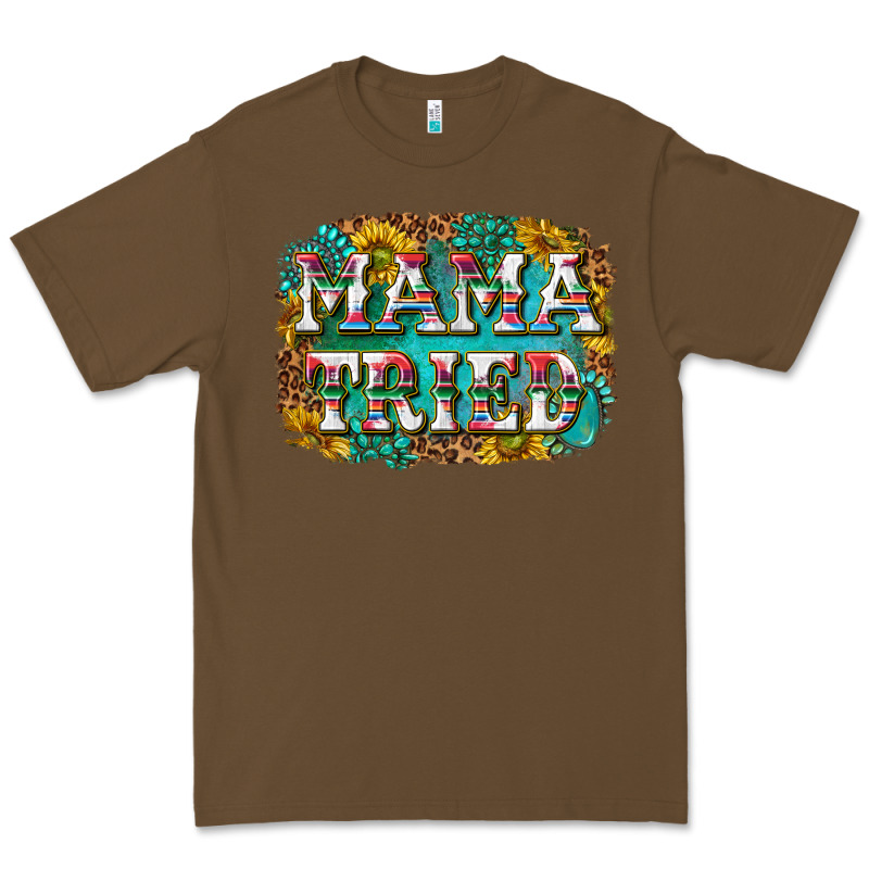 Western Mama Tried With Sunflowers And Gemstone Premium Tee by texasbilliewilder | Teevron