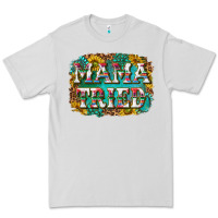 Dove Grey western mama tried with sunflowers and gemstone Premium Tee - texasbilliewilder