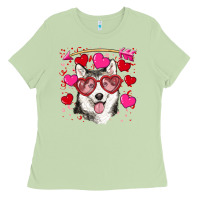 Matcha Valentine's day husky Ladies Tee - RanaPortraitStore
