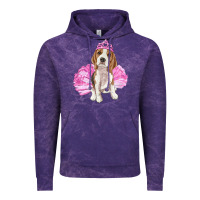 Cloud Purple balerina beagle with tutu Vintage Hoodie - RanaPortraitStore