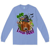 Colony Blue Moo i mean boo Cow Long Sleeve Tee - NancyCooperArtShop