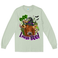 Matcha Moo i mean boo Cow Long Sleeve Tee - NancyCooperArtShop