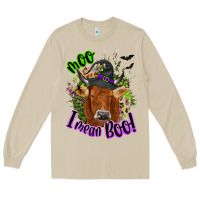 Mushroom Moo i mean boo Cow Long Sleeve Tee - NancyCooperArtShop
