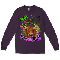 Plum Moo i mean boo Cow Long Sleeve Tee - NancyCooperArtShop
