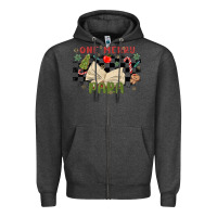 Charcoal Heather one merry para Zipper Hoodie - MaliasSmallBusiness