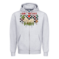 Heather Grey one merry para Zipper Hoodie - MaliasSmallBusiness
