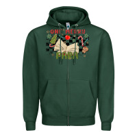 Sports Green one merry para Zipper Hoodie - MaliasSmallBusiness