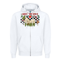 White one merry para Zipper Hoodie - MaliasSmallBusiness