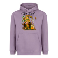 Lavender bee kind gnome Heavyweight Hoodie - BarkalooDesign