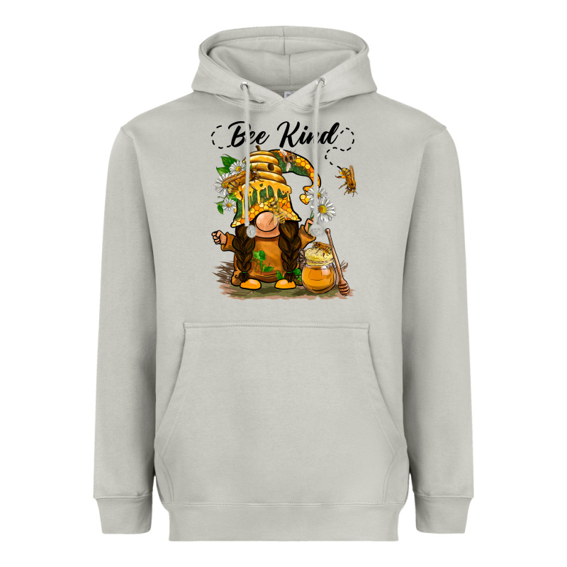 Bee Kind Gnome Heavyweight Hoodie by BarkalooDesign | Teevron