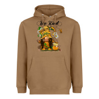 Toasted Coconut bee kind gnome Heavyweight Hoodie - BarkalooDesign
