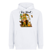 White bee kind gnome Heavyweight Hoodie - BarkalooDesign